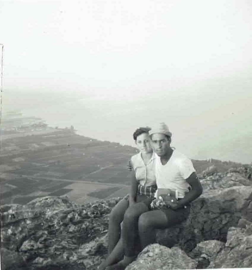 Atop Har Arbel with Elaine